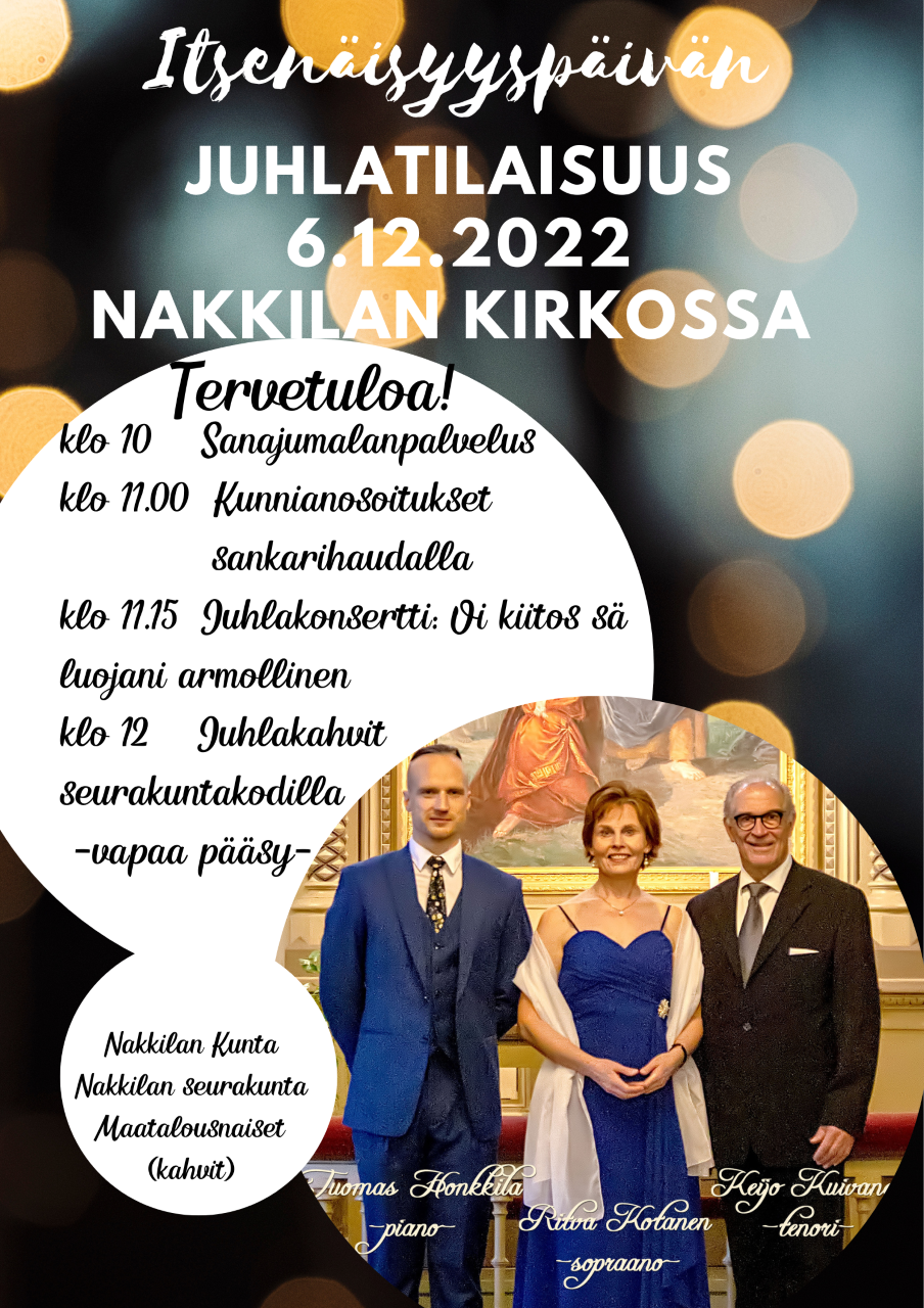 Mainoskuva itsenäisyyspäivän konsertista.