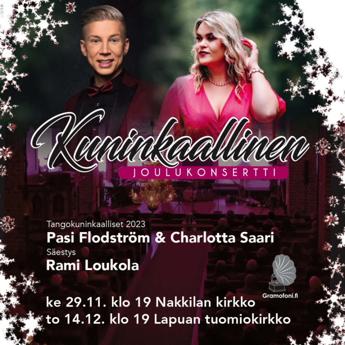 Joulukonsertin mainoskuva.