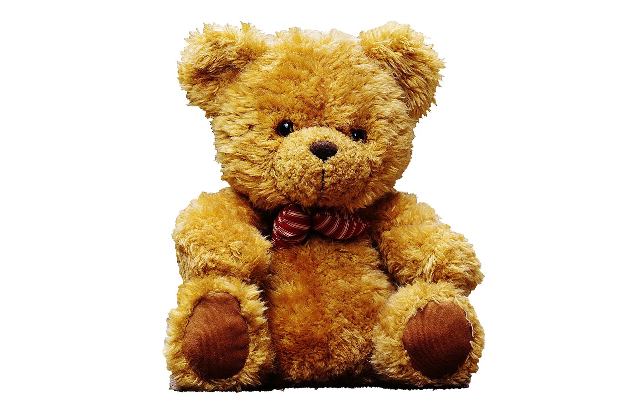 Nalle istuu.
