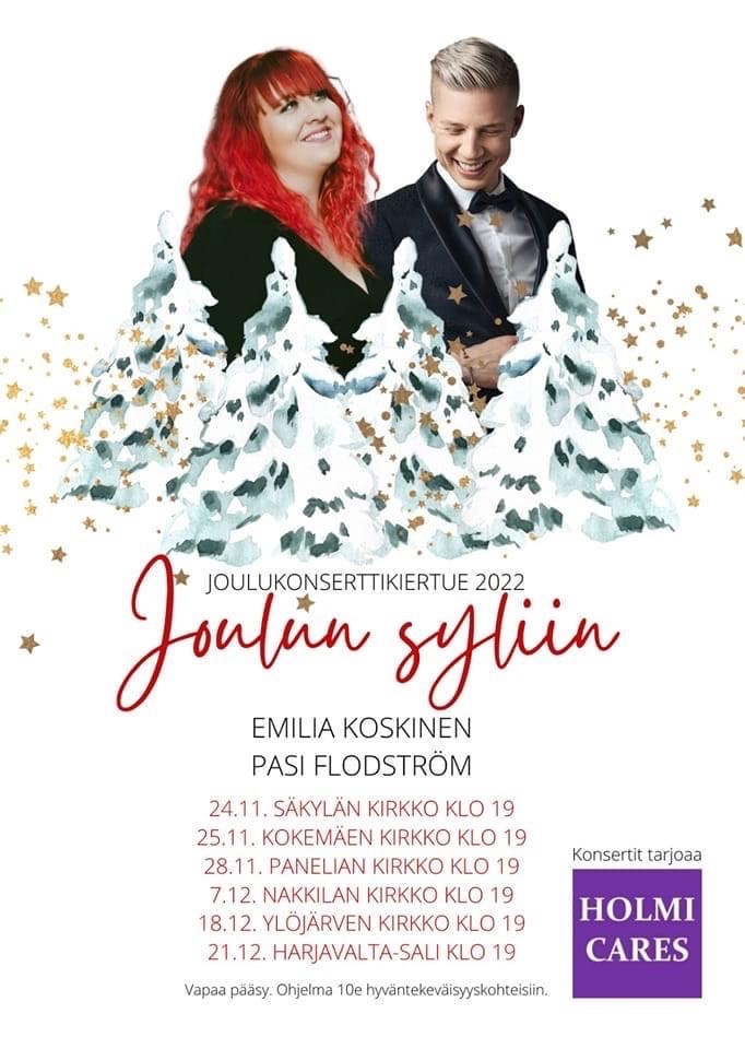 Joulukonserttikiertueen mainoskuva.