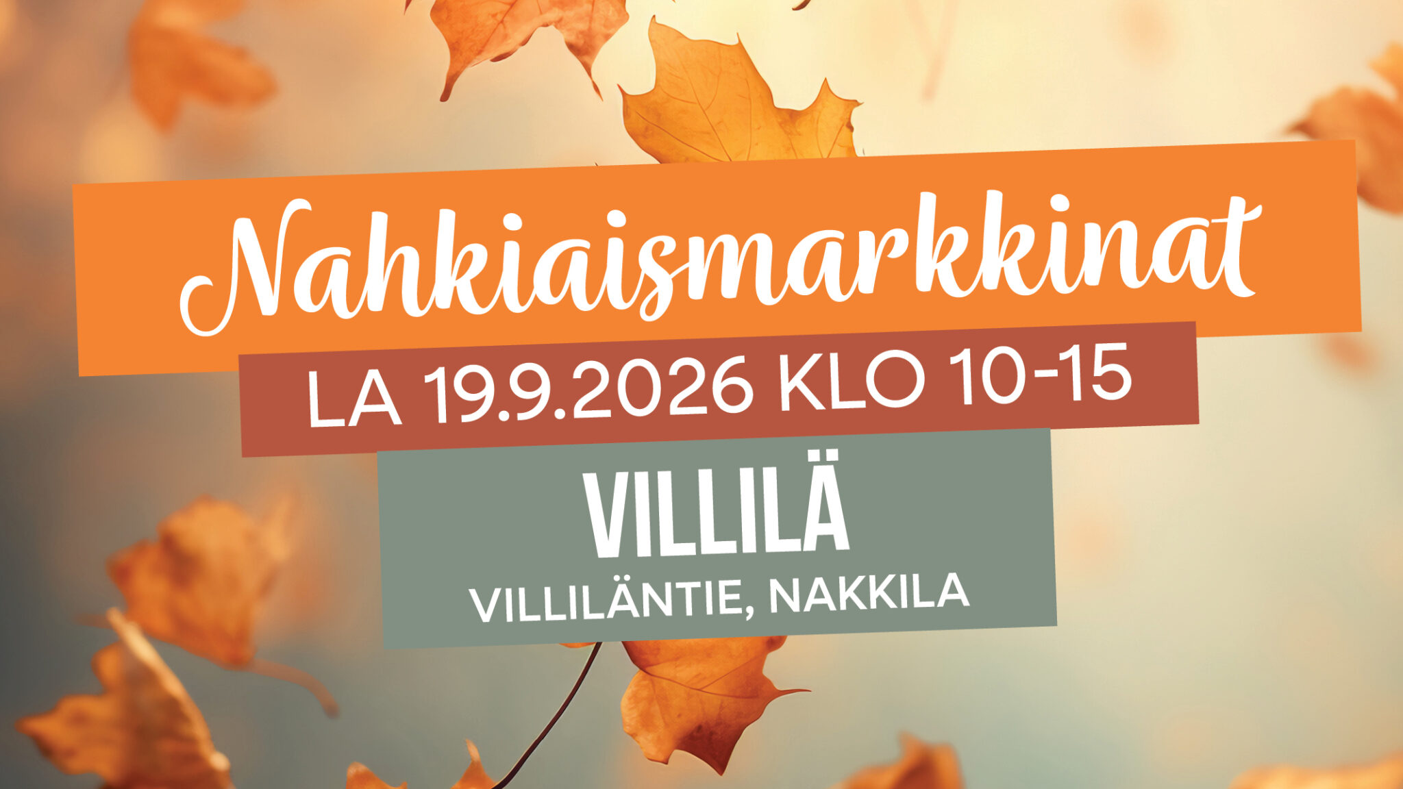Nahkiaismarkkinoiden tapahtumamainos