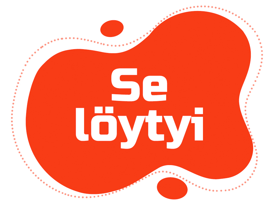 Logo oranssilla pohjalla, missä tekstinä valkoisella: Se löytyi.
